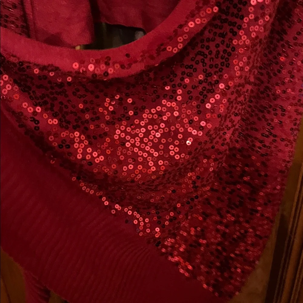IMAN Red Sequined Wrap NWT - Picture 4 of 6